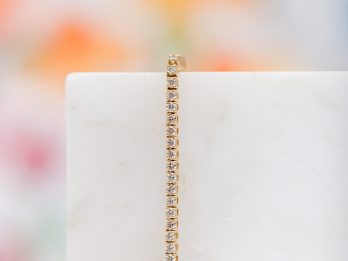 Minnie White Diamond Tennis Bracelet