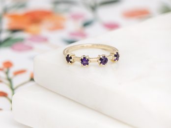 February Birthstone Gap Band