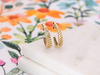 Textured Oval Hoops
