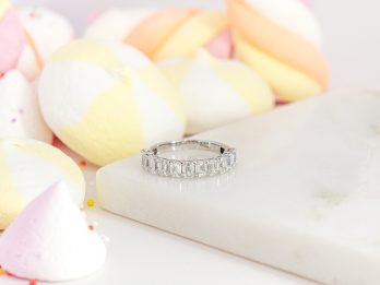 Crystal Queen - Half Eternity Lab Diamond Band