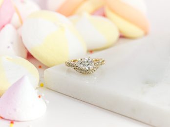Crystal Fudge - Pear Shaped Diamond Pinky Ring