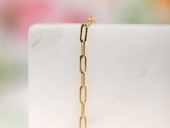 Stamped elongated Anchor bracelet