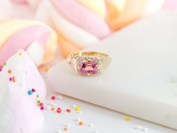 Sugar Clouds - Pink Tourmaline Halo