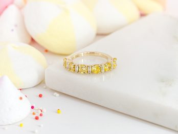 Candy Drop - Fancy Yellow & White Lab Diamond Ring