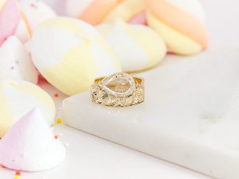 Candy Heart - Pear Rose Cut Diamond Ring