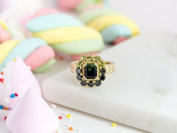 Midnight green Candy - Half & Half Scattered Halo