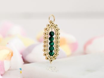 Rocky Candy - Malachite Beaded Pendant